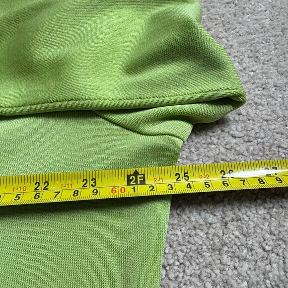 Exclusively Misook Cardigan Sz XL Lime Green Black Knit Hook Closure Long Sleeve - Picture 15 of 16